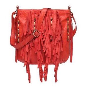 Boho fringed Woodstock crossbody bag